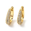 Clear Cubic Zirconia Hoop Earrings EJEW-C028-15G-1