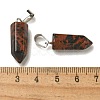 Natural Mahogany Obsidian Pendants G-Z067-07P-17-4