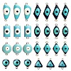 32Pcs 8 Style Platinum Alloy Enamel Links Connectors ENAM-LS0001-84-1