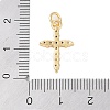 Rack Plating Brass Micro Pave Clear Cubic Zirconia Pendants KK-Z060-04G-02-3