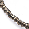 Natural Pyrite Beaded Necklaces NJEW-JN02492-03-2