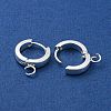 201 Stainless Steel Huggie Hoop Earrings Findings STAS-A167-01M-S-2