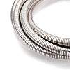 Iron Round Snake Chains Bangle BJEW-T022-01P-2