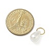 Teardrop Imitation Pearl Acrylic Pendants PALLOY-JF04397-2