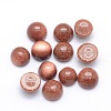 Synthetic Goldstone Cabochons G-P393-R24-4MM-1