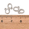 304 Stainless Steel S-Hook Clasps with Blank Bezel Cups SA-CBA7A40-03P-B-2