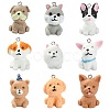 18Pcs 9 Styles Opaque Resin Pendants RESI-CJ0003-42-1