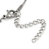 304 Stainless Steel Snake Chain Anklets AJEW-G024-07P-3