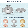 18pcs 3 Colors Brass Ear Nuts KK-PH0011-68-2
