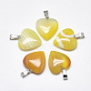 Natural Banded Agate/Striped Agate Pendants G-T122-24E-1