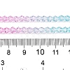 Gradient Color Baking Paint Glass Bead Strands DGLA-A039-T6mm-A05-5