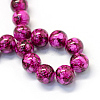 Baking Paint Glass Round Bead Strands DGLA-Q019-8mm-72-2