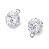 Brass Pave Clear Cubic Zirconia Charms CU-CBAD360-08P-01-2