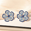 Flower Alloy Enamel Stud Earrings FS-WGEB1E1-01-1