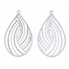 Tarnish Resistant 304 Stainless Steel Filigree Pendants STAS-T057-06P-2