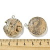 Electroplated Natural Druzy Agate Pendants G-A229-01-4