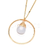 Teardrop Glass Beads Pendant Necklaces NJEW-JN03205-02-1