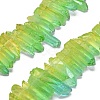 Natural Dyed Quartz Pointed Beads Strands G-G791-12-2