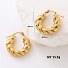 Stainless Steel Twist Hoop Earrings  CQ6723-3-1