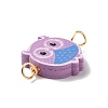 Spray Painted Wood Connector Charms PALLOY-JF01427-07-5
