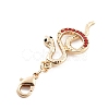 Alloy Rhinestone Pendant Decoration HJEW-P021-01H-G-2