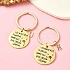 201 Stainless Steel & Brass Letter Keychain KEYC-YW00095-01-5