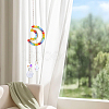 1Pc Colorful Glass Beaded Woven Net Suncatchers AJEW-CY0001-95B-7