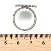 Tarnish Resistant Stainless Steel Cuff Ring Findings PW-WG67428-05-4