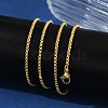 1.5mm Rack Plating Brass Box Chain Necklaces for Women Men MAK-L044-21G-2