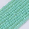 Opaque Solid Color Glass Bead Strands GLAA-F076-A09-1