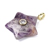 Natural Banded Amethyst Pendants G-Z157-01G-09-2