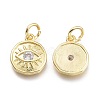 Brass Micro Pave Cubic Zirconia Pendants KK-P187-17-G-3
