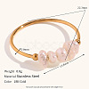Nuggets Stainless Steel & Natural Freshwater Pearl Beads Finger Rings WG1BE4A-01-2