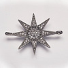 Brass Micro Pave Cubic Zirconia Links LS-ZIRC-P049-17B-1