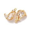 Brass Micro Pave Cubic Zirconia Pendants KK-K382-46G-2