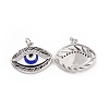 Brass Micro Pave Cubic Zirconia Pendants KK-A181-VB777-1-1
