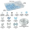 219Pcs 12 Styles Acrylic Beads with 1 Roll Strong Stretchy Beading Elastic Thread OACR-FS0001-58-4