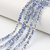 Electroplate Transparent Glass Beads Strands EGLA-A034-T2mm-M03-1
