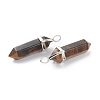 Natural Tiger Eye Pointed Pendants G-M378-01P-A26-3