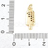 Brass Micro Pave Clear Cubic Zirconia Pendants KK-H273-14G-3