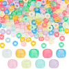 540Pcs 9 Colors Transparent & Luminous Plastic Beads KY-SC0001-85-2