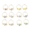 Handmade Flower Printed Porcelain Ceramic Earrings EJEW-JE07440-4