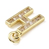 Brass Micro Pave Cubic Zirconia Pendants KK-V014-01G-08-2