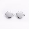 Tarnish Resistant 304 Stainless Steel Cabochon Connector Settings STAS-I095-28P-A-2