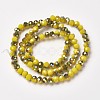 Electroplate Opaque Glass Beads Strands EGLA-A034-P6mm-S07-2