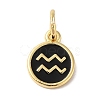 Real 18K Gold Plated Brass Enamel Charms KK-L216-001G-E-2