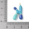Brass Enamel Pendants KK-E093-03G-K-02-3