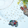 64Pcs 8 Style Light AB Style K9 Glass Rhinestone Cabochons RGLA-FG0001-09-5