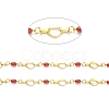 Rack Plating Brass Rhombus & Ring & Oval Link Chains CHC-F016-10G-1