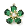 Brass Micro Pave Cubic Zirconia Pendants KK-S514-02F-G-1